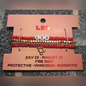 Leo Zodiac Beaded Bracelet Set
